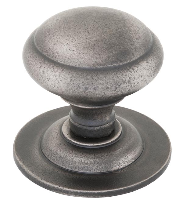 Antique Pewter Round Centre Door Knob