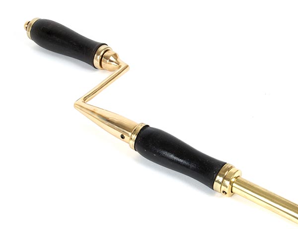 Lacquered Brass 1-1.75m Telescopic Window Winder