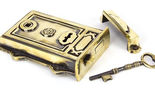 Aged Brass Davenport Rim Lock