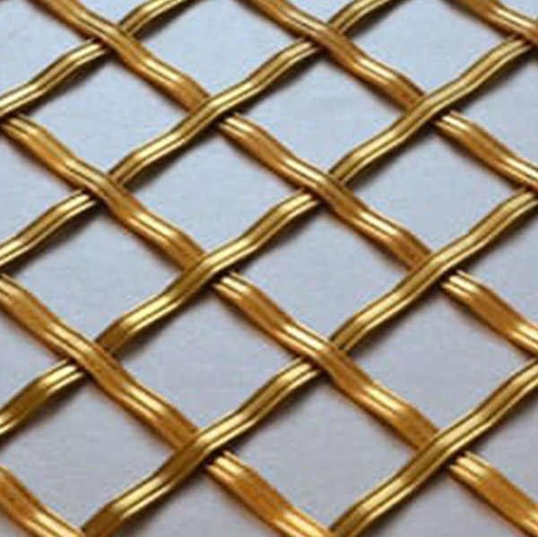 Diamond Woven Brass Grille – 5mm Reeded