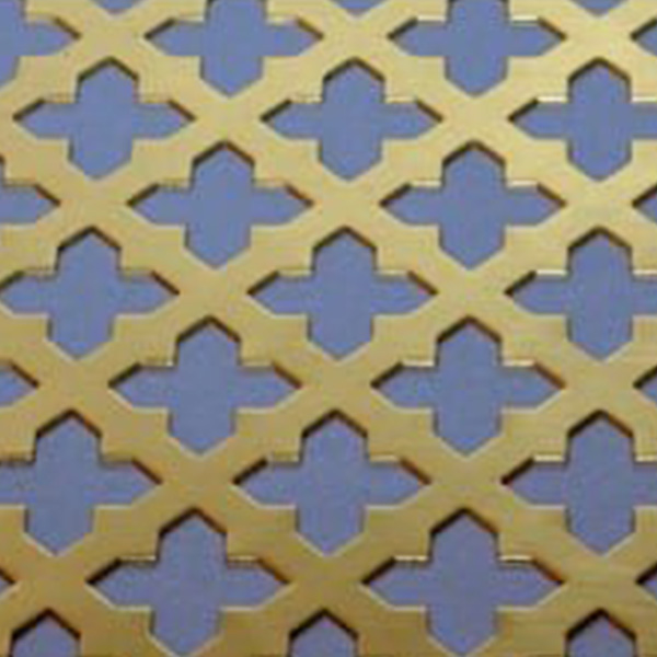 Perforated Brass Grille – Crossed Sword