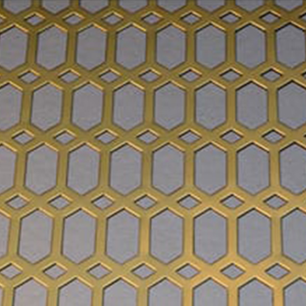 Perforated Brass Grille – Honeycomb